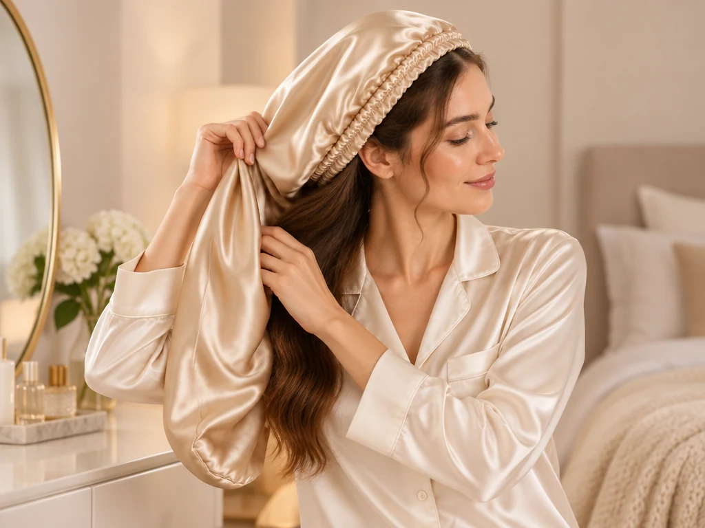 Haare sammeln, einlegen und sanft anpassen
