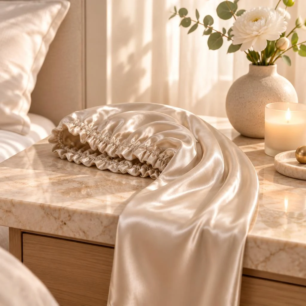 Maulbeerseiden-Schlafhaube Langes Haar – Champagnergold - Lifestyle und schonende Haarpflege