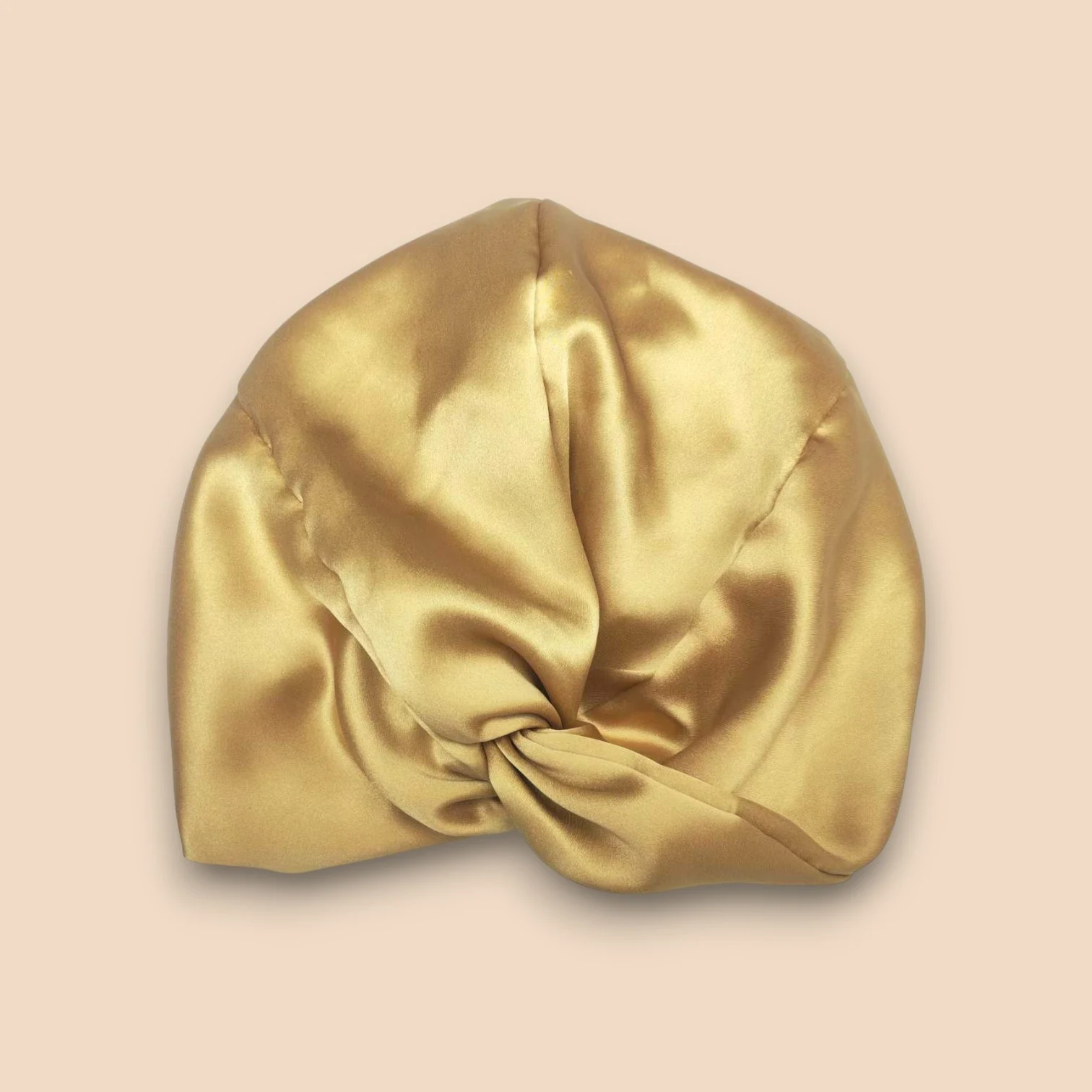Maulbeerseiden-Schlafhaube Standard – Warmes Gold